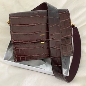 JW PEI Mini Flap Crossbody - Brown Croc